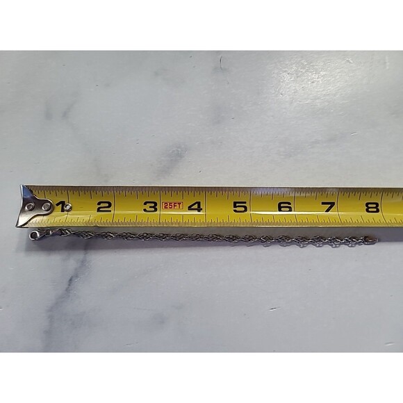 Italian 925 Sterling Silver Chain Bracelet Vintage - Picture 8 of 10